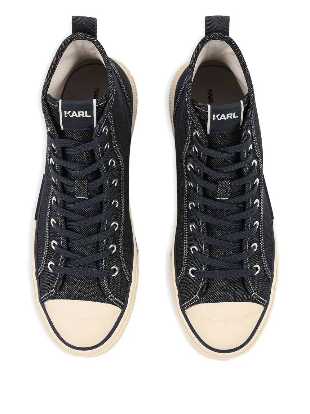 Karl Lagerfeld logo-detail denim sneakers Black