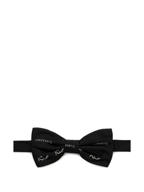 Karl Lagerfeld logo-embroidered bow tie