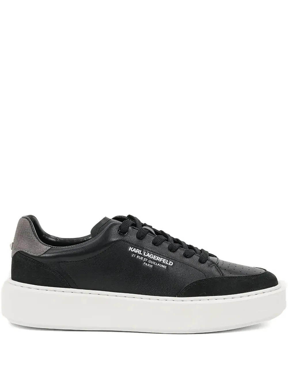 Karl Lagerfeld leather platform snekears Black