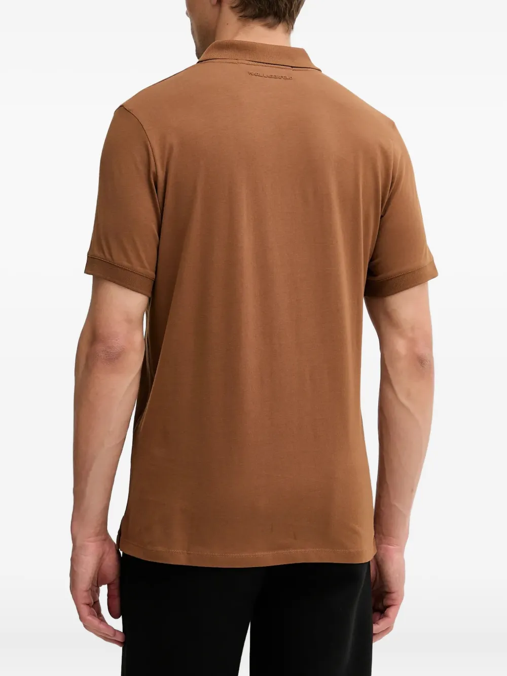 Karl Lagerfeld Poloshirt met Ikon-patch Bruin