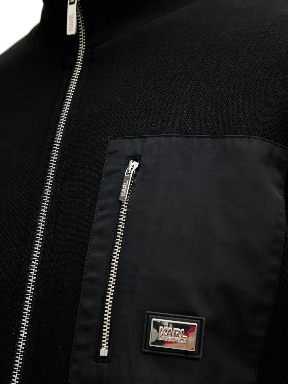 Karl Lagerfeld Sweater met logoplakkaat Zwart