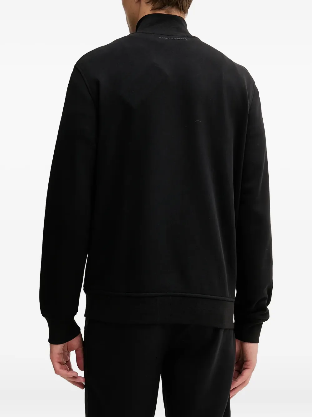 Karl Lagerfeld Sweater met logoplakkaat Zwart