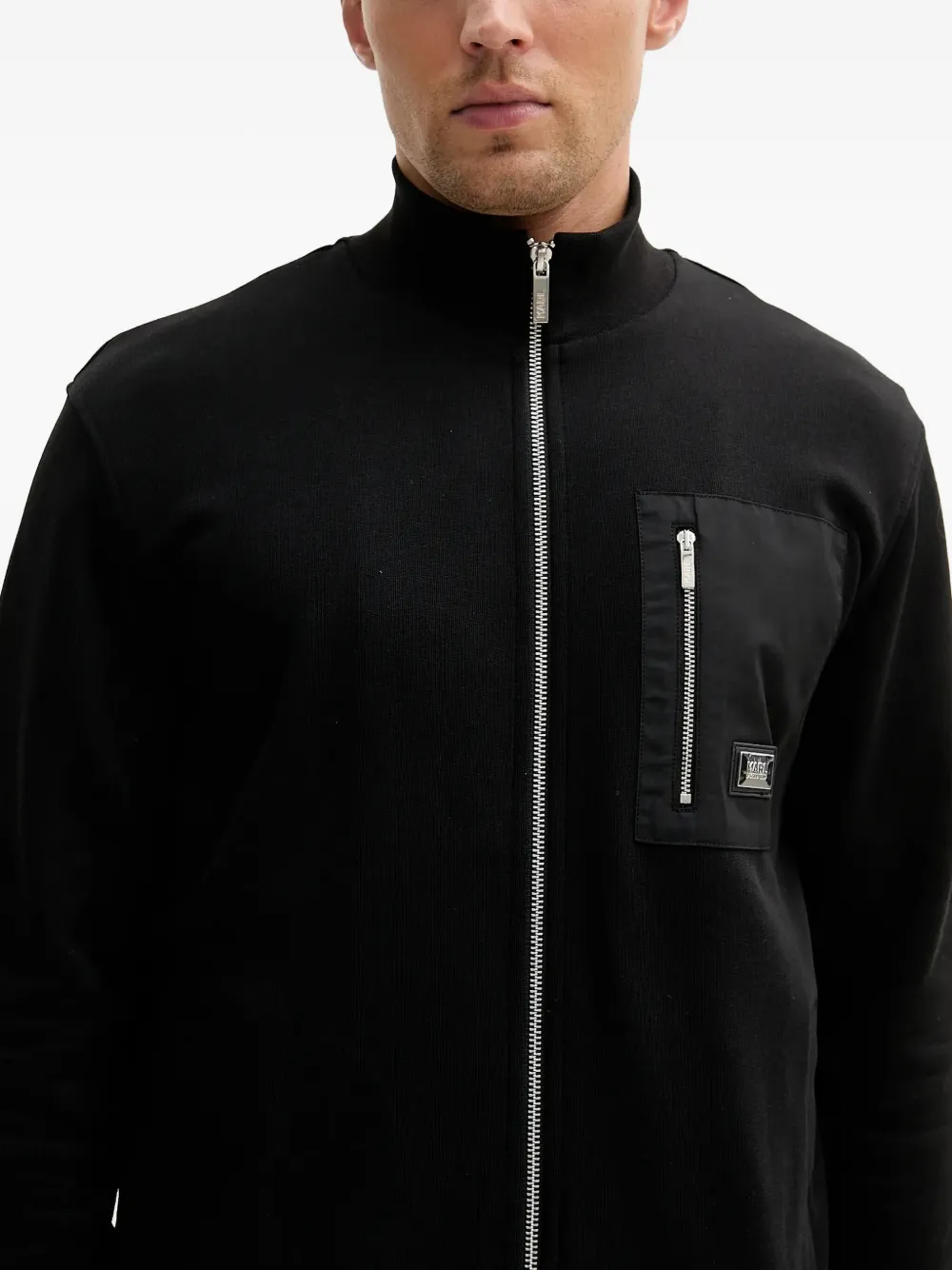 Karl Lagerfeld Sweater met logoplakkaat Zwart