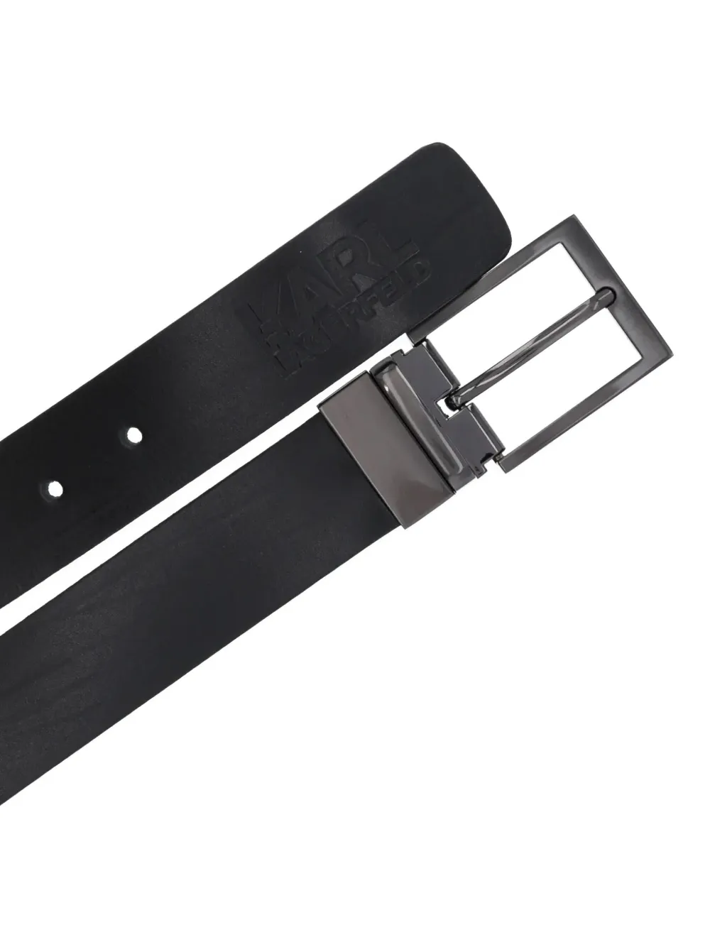 Karl Lagerfeld buckled belt - Zwart