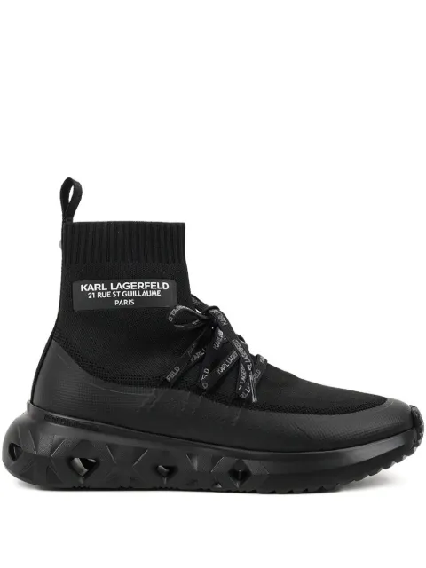 Karl Lagerfeld sock-knit lace-up sneakers