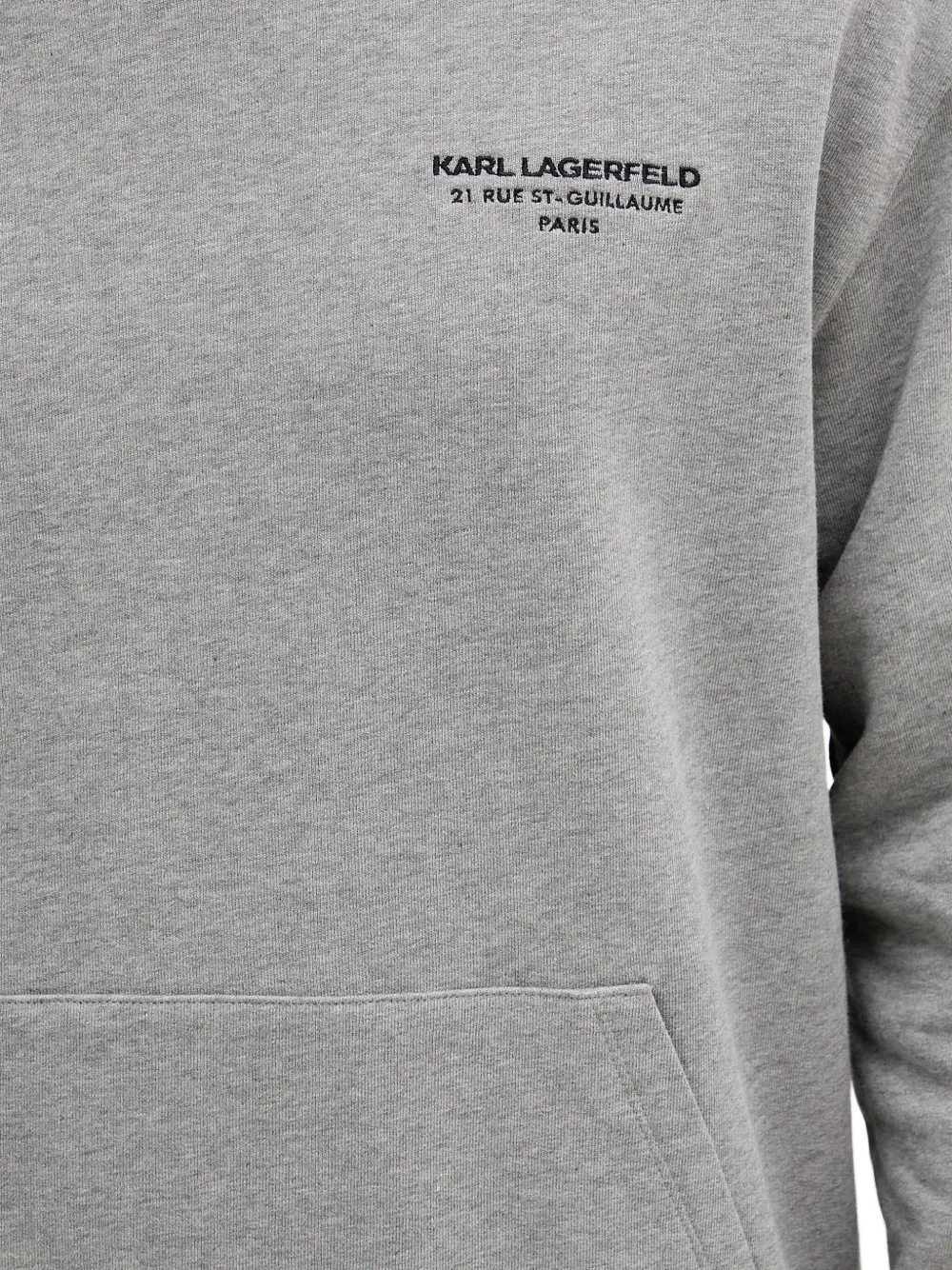 Karl Lagerfeld Hoodie met geborduurd logo Grijs