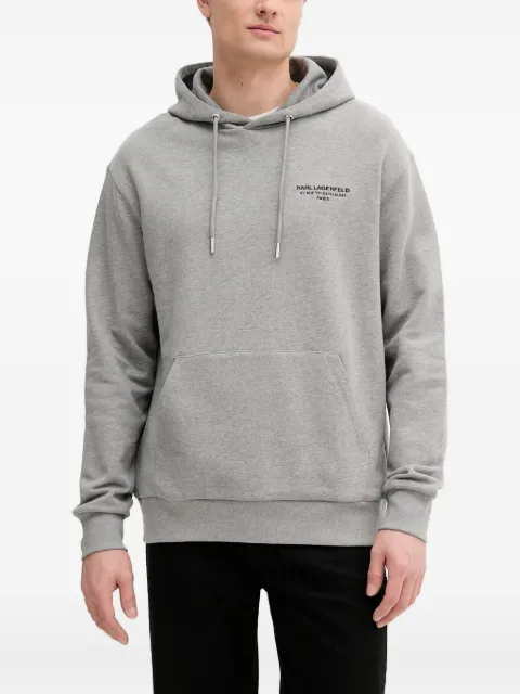 Karl Lagerfeld logo-embroidered hoodie