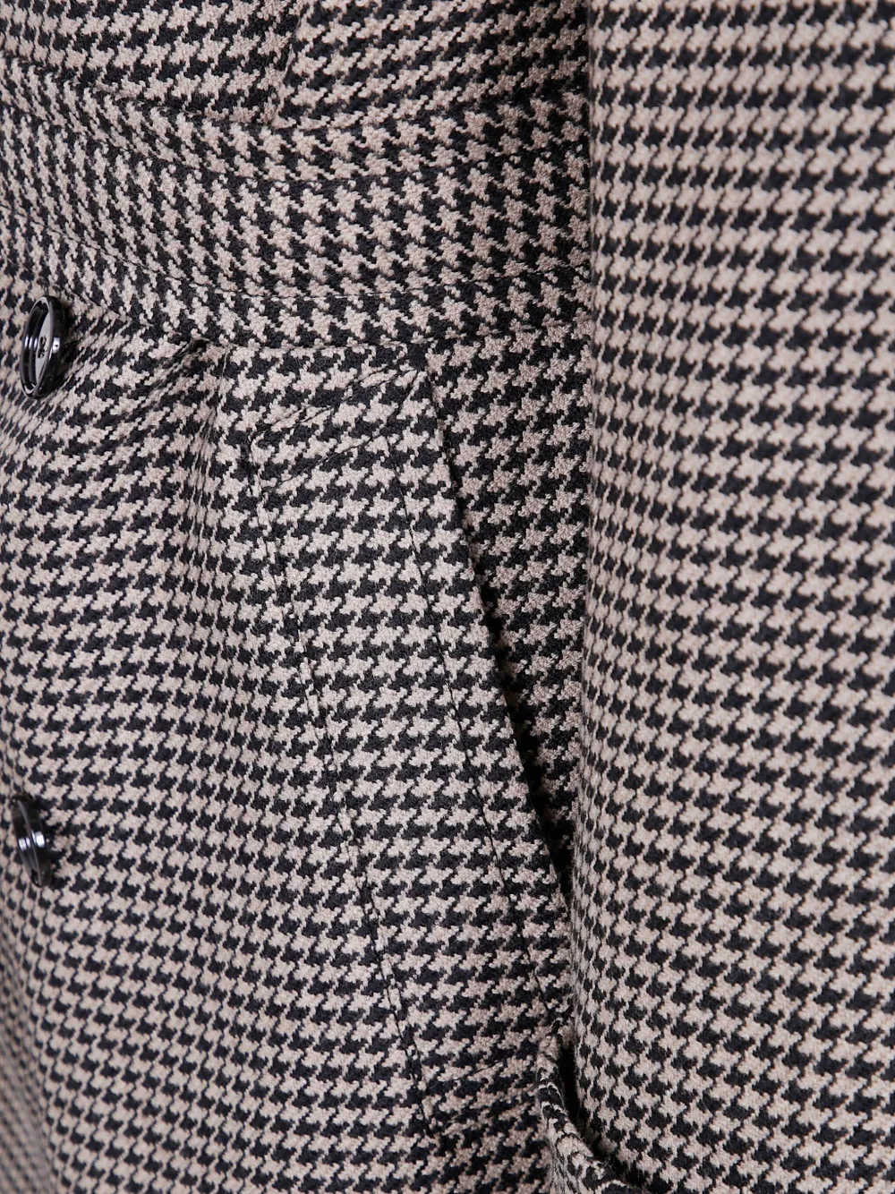 Tagliatore houndstooth belted coat Zwart