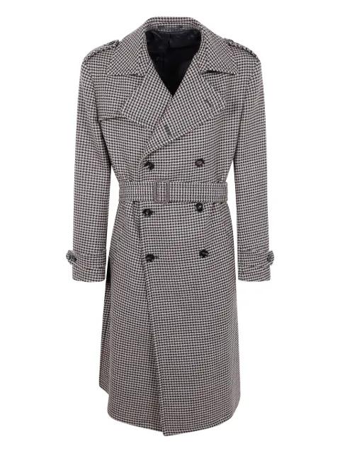 Tagliatore houndstooth belted coat