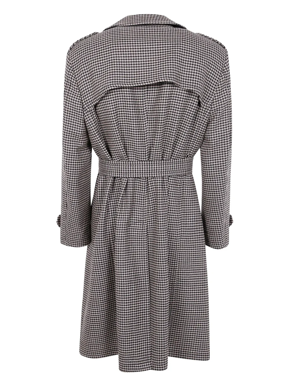 Tagliatore houndstooth belted coat Zwart