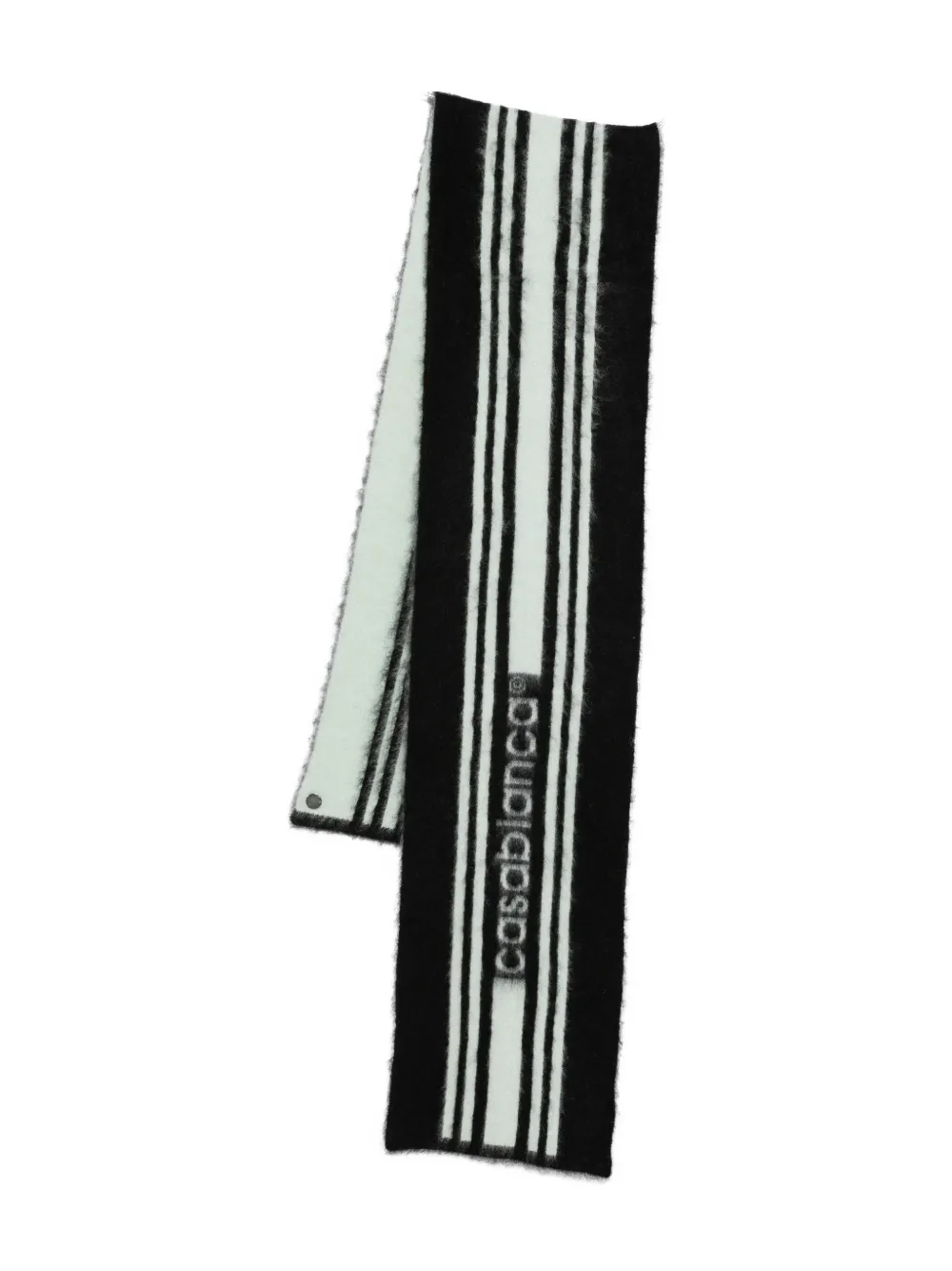 Casablanca Striped-pattern Scarf In Black