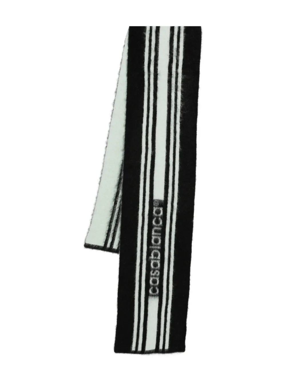 Casablanca striped-pattern scarf - Nero