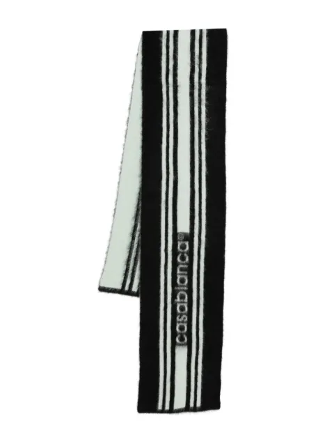Casablanca striped-pattern scarf