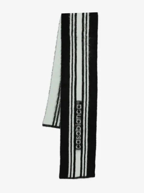 Casablanca striped-pattern scarf