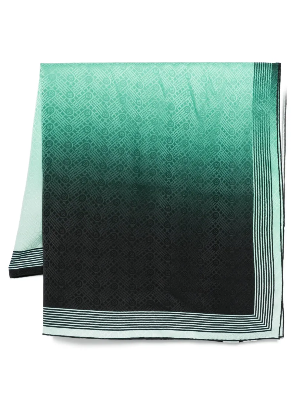 Casablanca monogram-pattern scarf | Green | Image 1