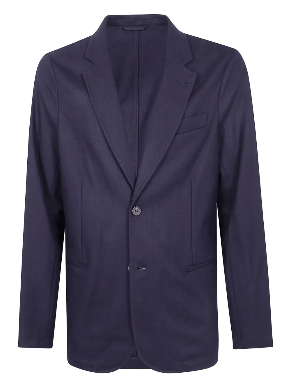 Emporio Armani two-button wool blazer Blauw