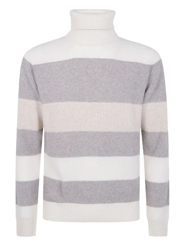 Barba Striped Jumper in Neutrals