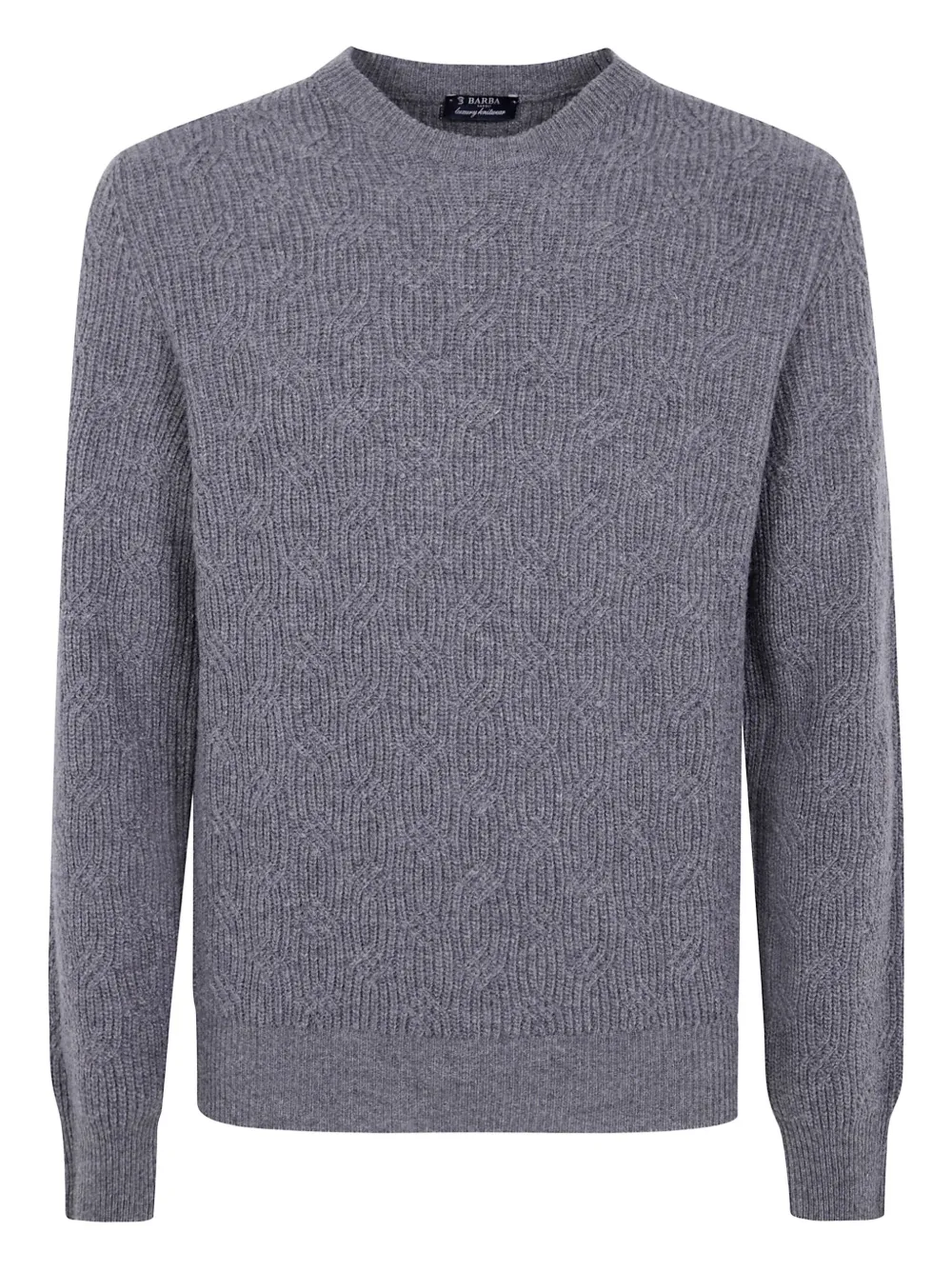 Barba cable-knit sweater Grijs