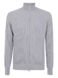 Barba ribbed zip-up cardigan - Grey