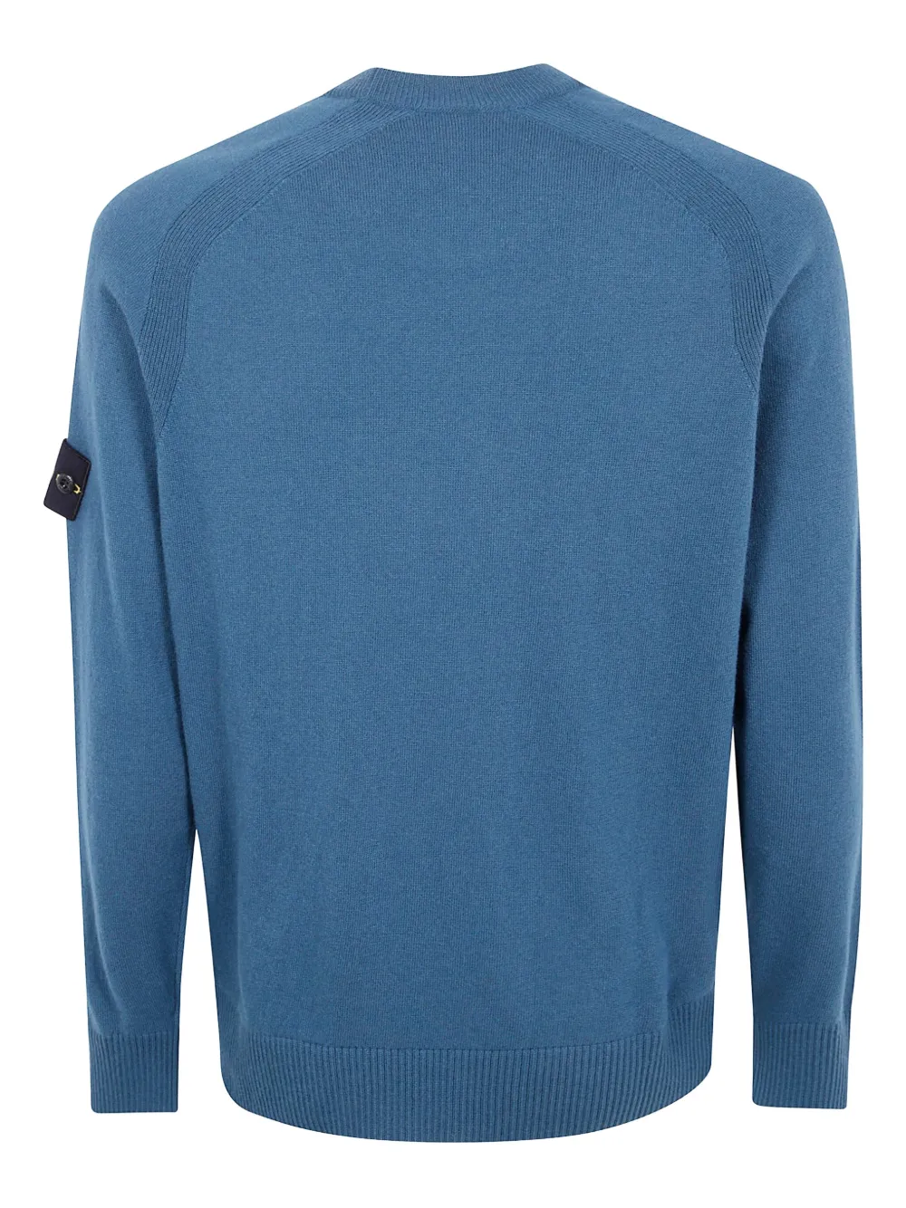 Stone Island raglan-sleeves logo-patch sweater Blauw