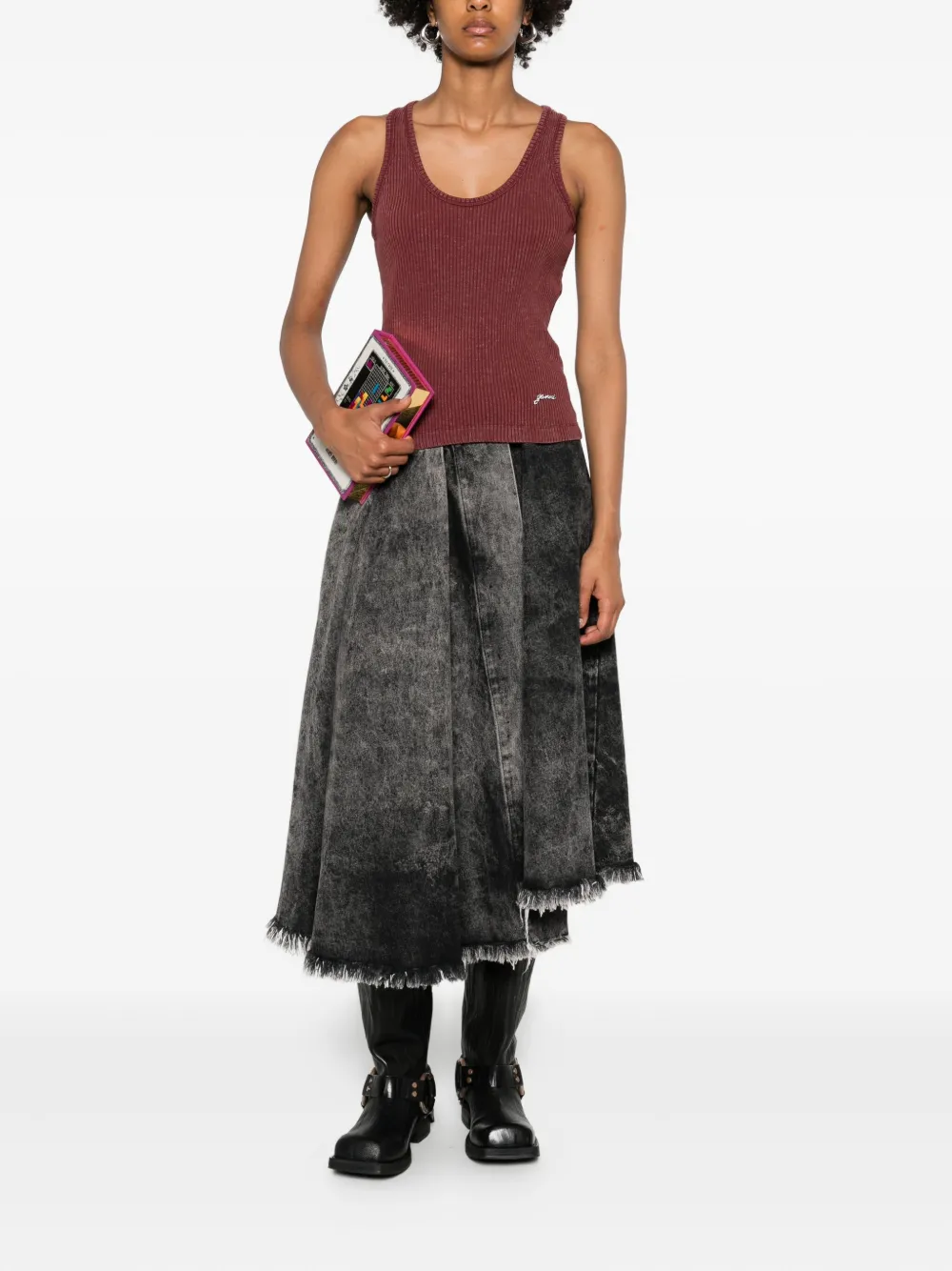 GANNI ribbed scoop-neck tank top | Vests & Tank Tops | Image 2