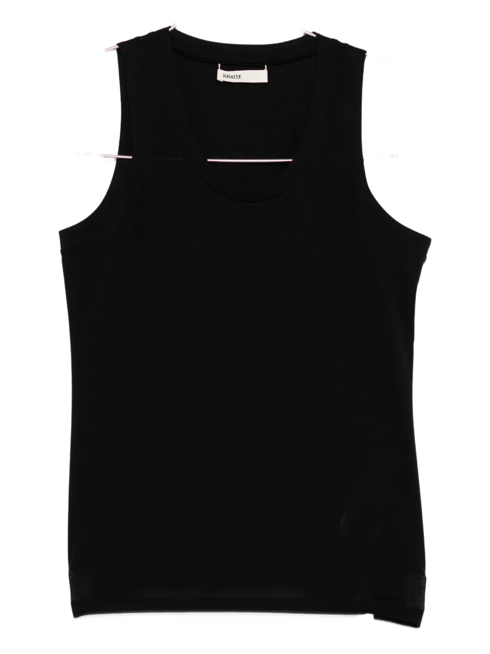 KHAITE Top Isha smanicato girocollo - Nero