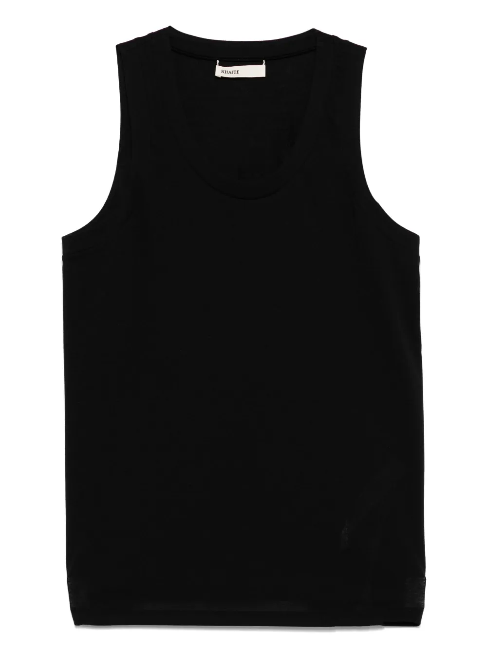 KHAITE Isha mouwloze top met ronde hals Zwart