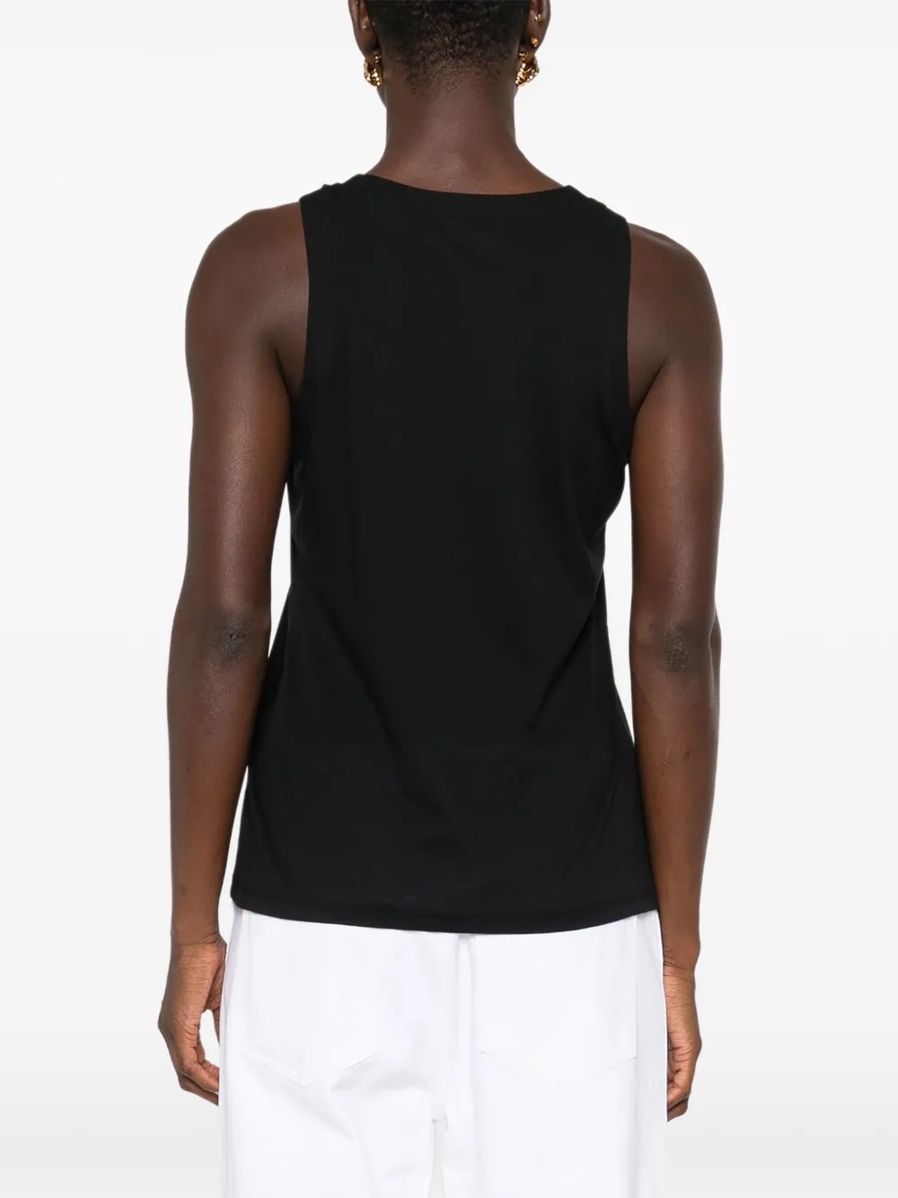 KHAITE Isha mouwloze top met ronde hals Zwart