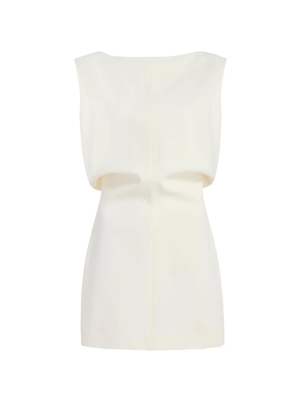 KHAITE Mouwloze mini-jurk Beige