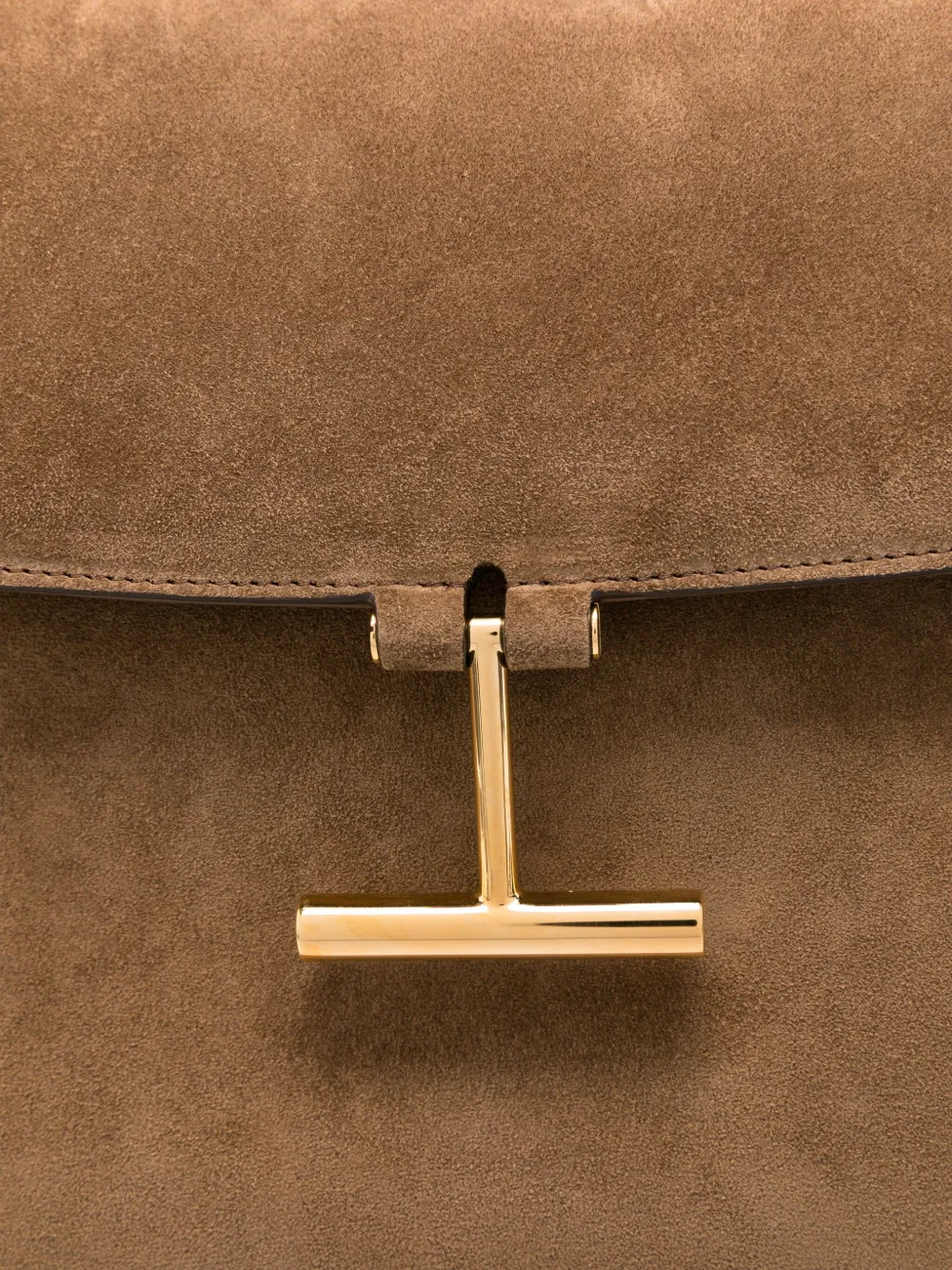 TOM FORD T-Bar suède crossbodytas Bruin
