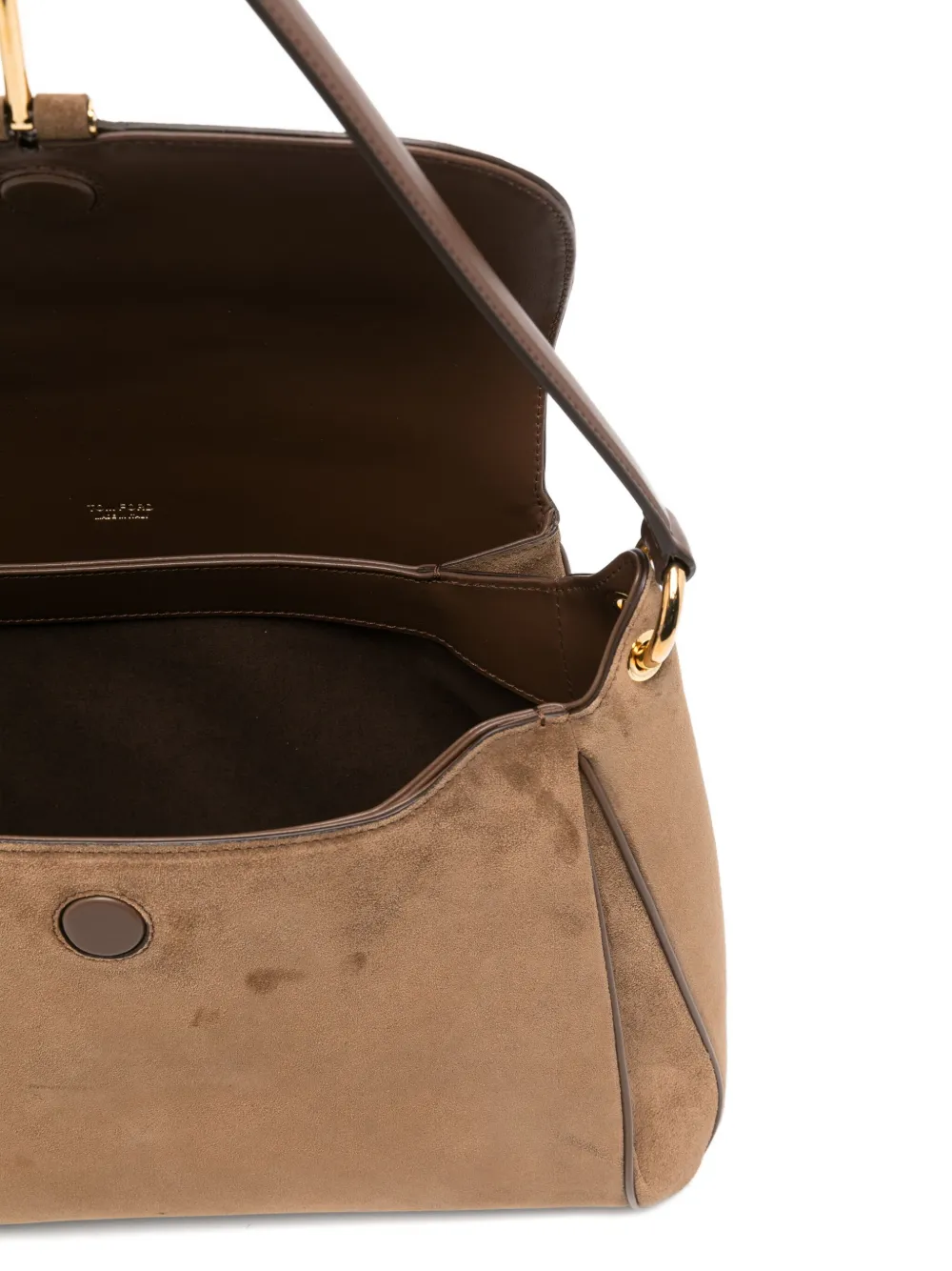 TOM FORD T-Bar suède crossbodytas Bruin