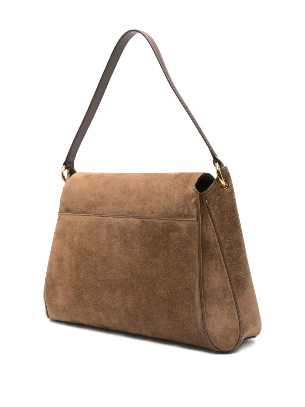 Tom Ford T-bar Suede Cross Body Bag In Brown
