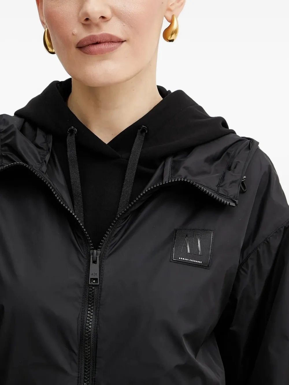 Armani Exchange Jack met logoplakkaat Zwart