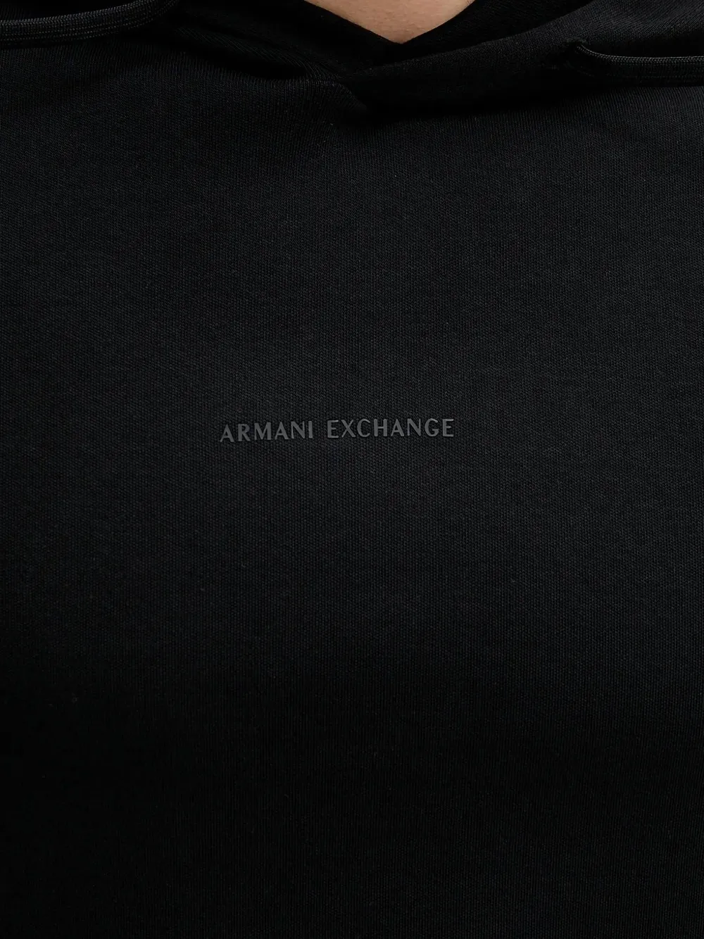 Armani Exchange short-sleeve hooded sweater Zwart