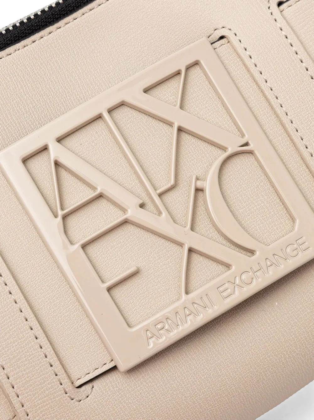 Armani Exchange logo-plaque belt tote bag - Beige