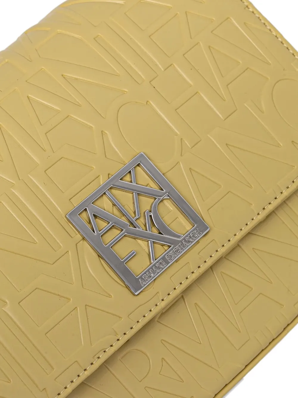 Armani Exchange Logo Cross-body Bag In Yellow