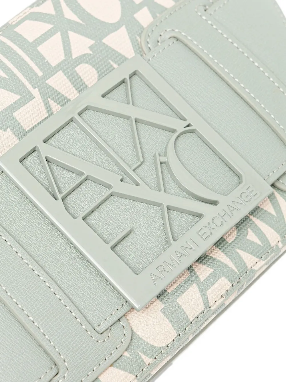 Armani Exchange Tas met logoplakkaat en gesp Groen