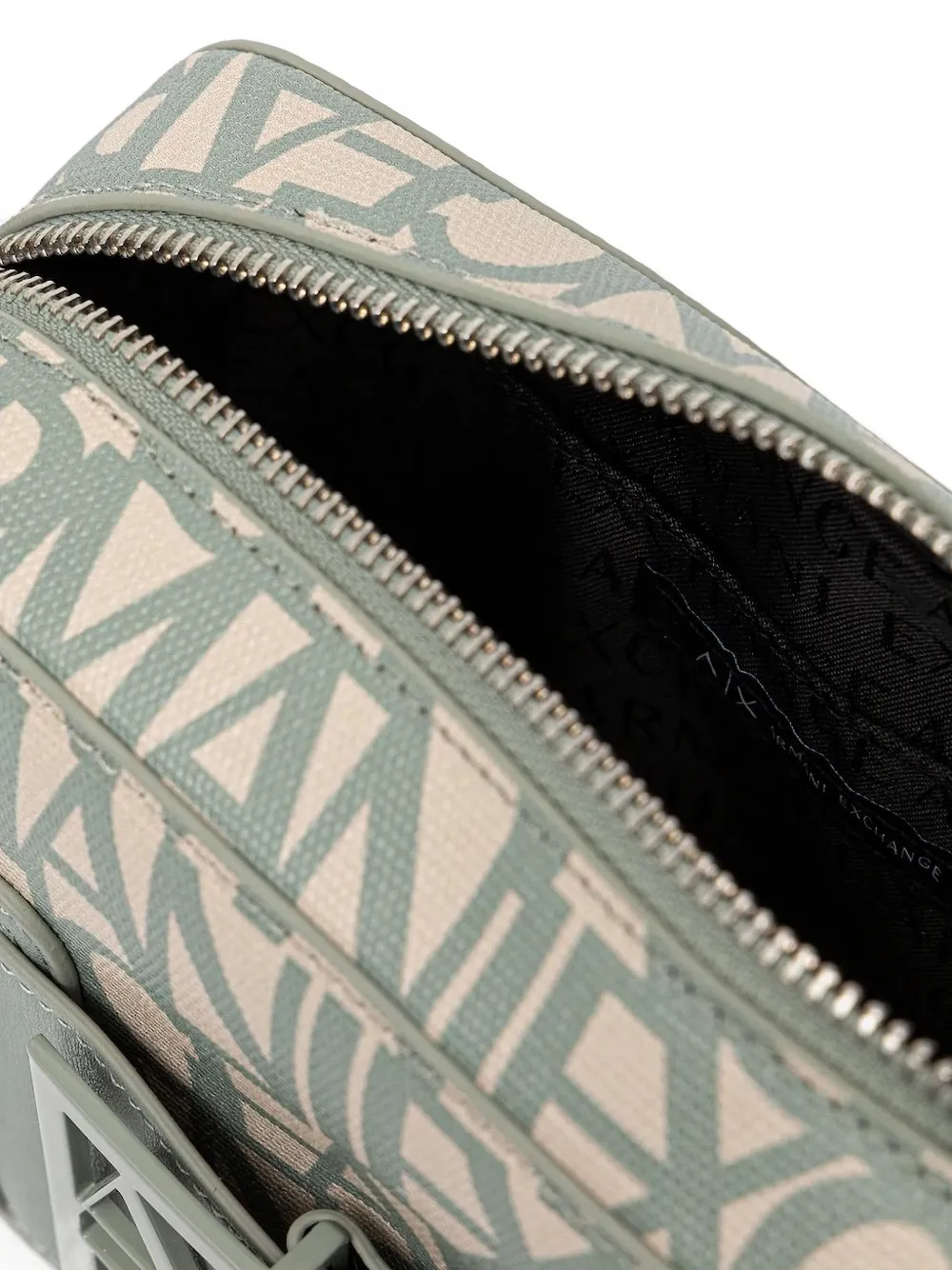 Armani Exchange Tas met logoplakkaat en gesp Groen