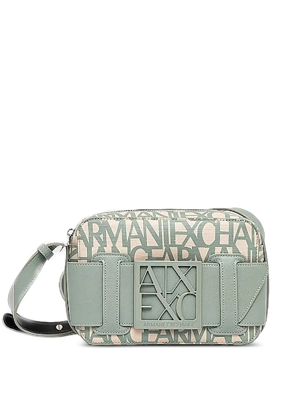 Armani Exchange Tas met logoplakkaat en gesp Groen