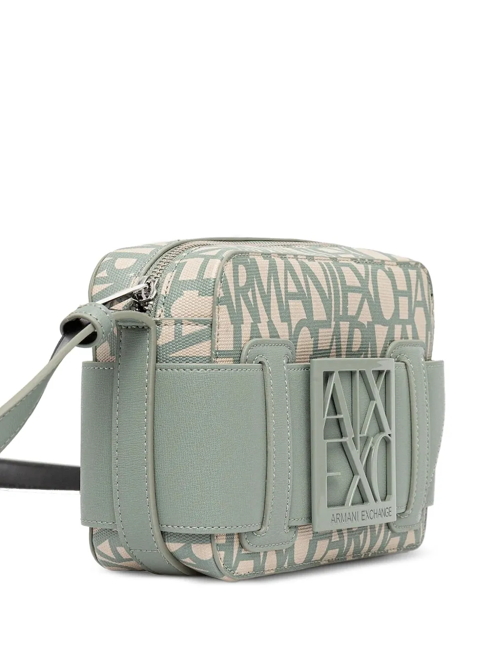 Armani Exchange Tas met logoplakkaat en gesp Groen