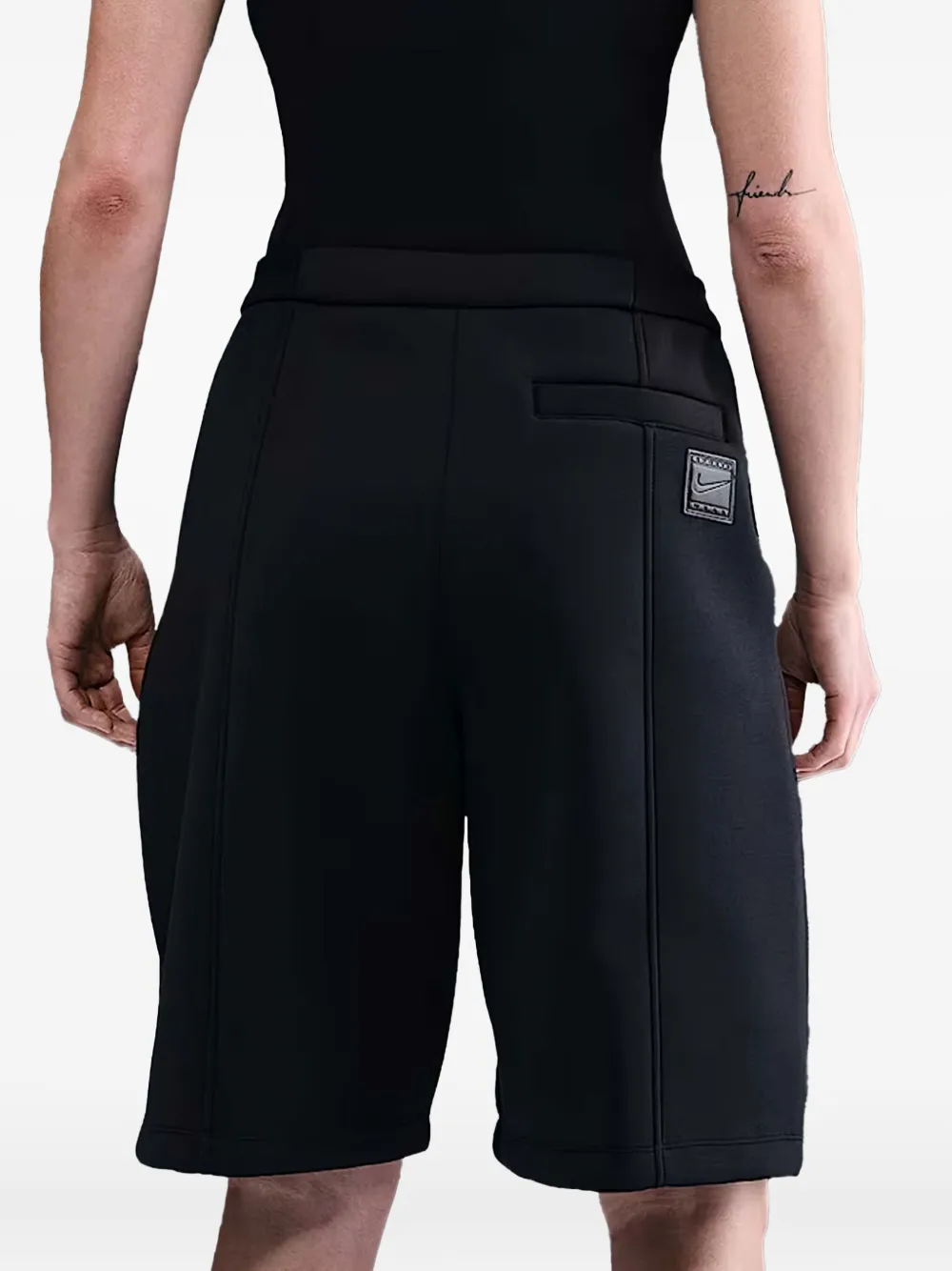 Nike Shorts met geplooid vlak Zwart