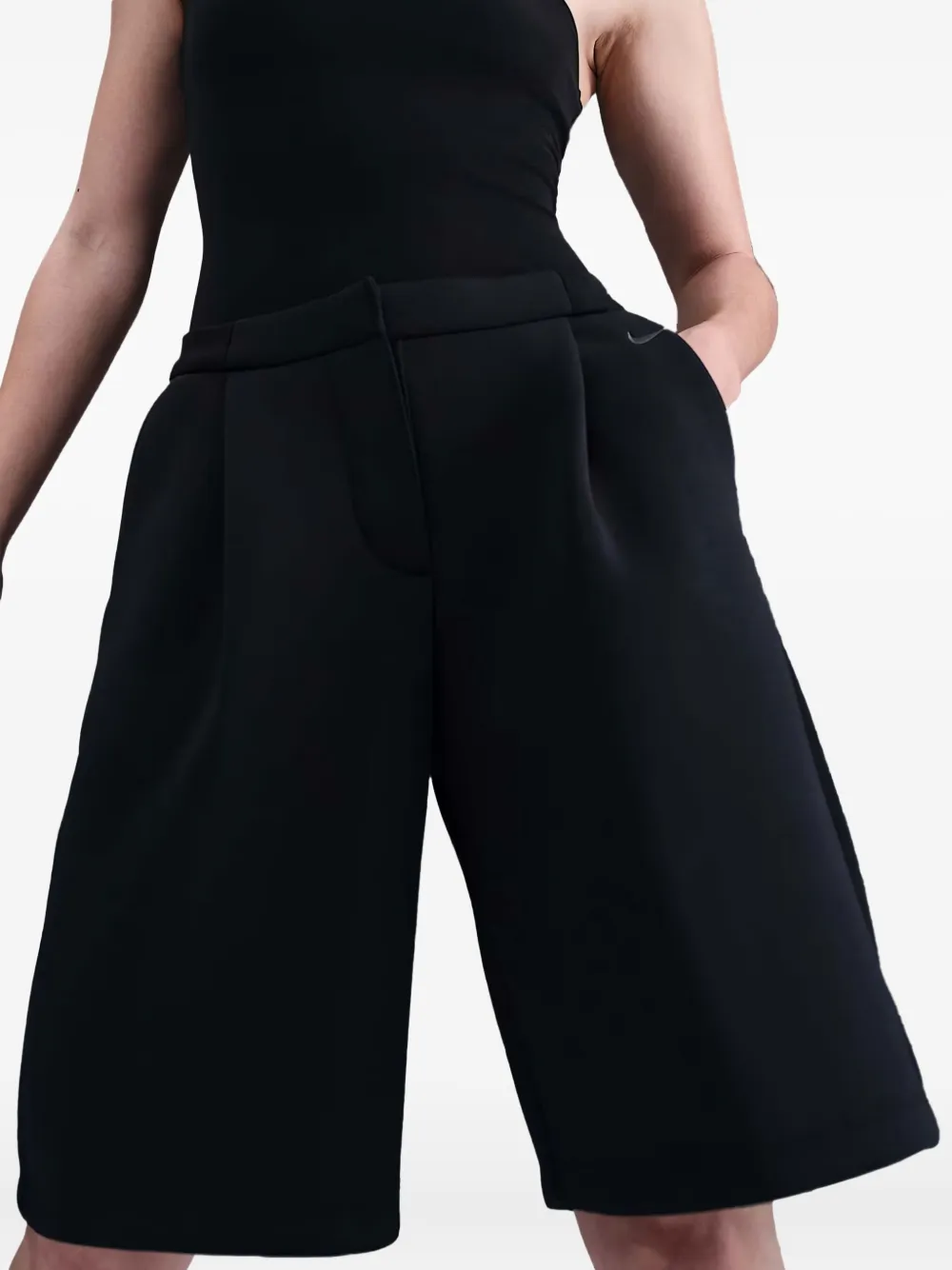 Nike Shorts met geplooid vlak Zwart