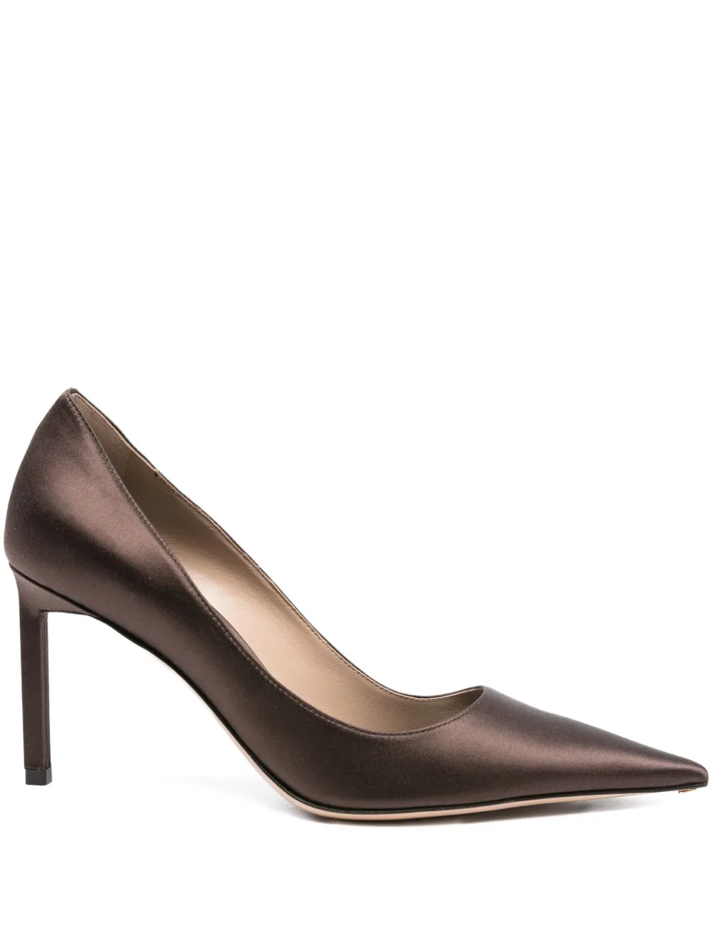 Tom Ford 80mm Pointed-toe Satin Pumps In Brown
