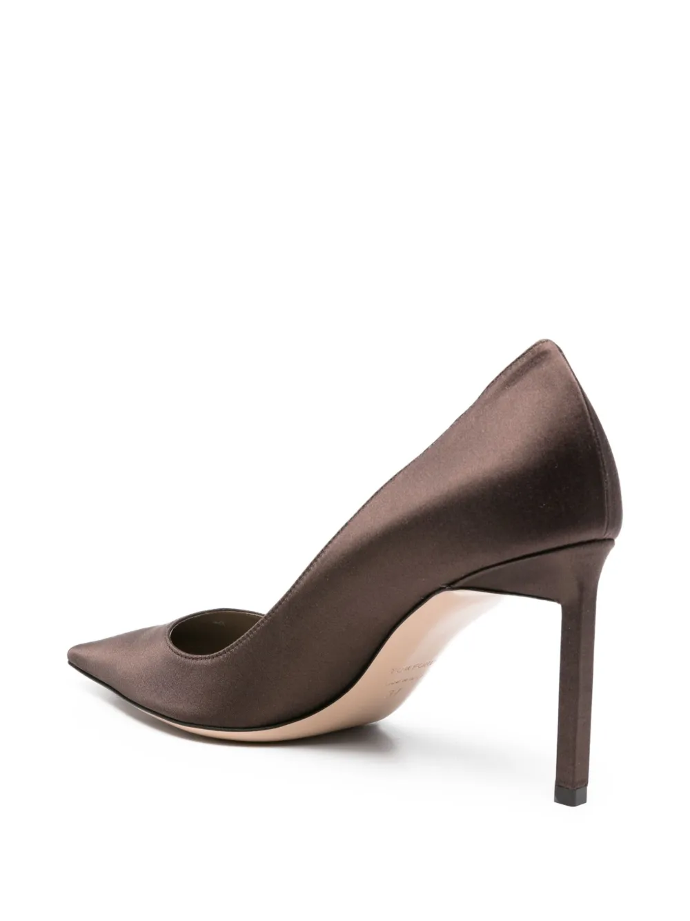 TOM FORD 80mm pointed-toe satin pumps Brown