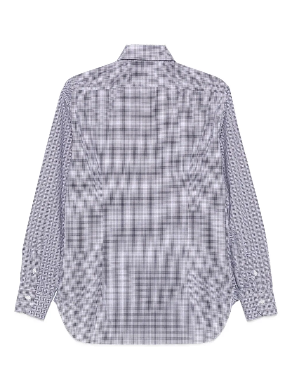 Barba checked cotton shirt - Blauw