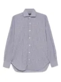 Barba checked cotton shirt - Blue