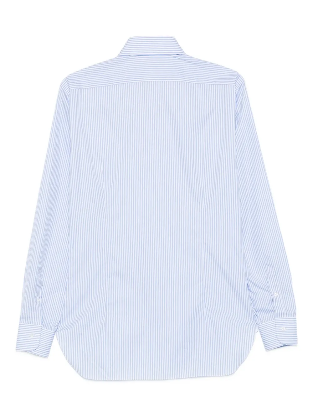 Barba striped cotton shirt - Blauw