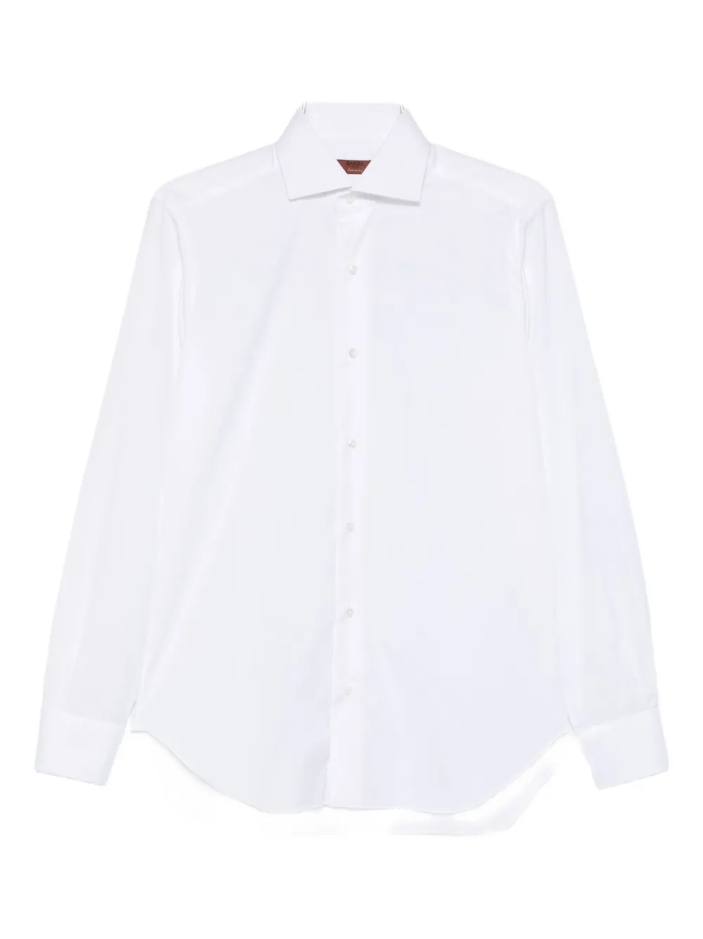 Barba Napoli Long-sleeved Button-up Shirt In White