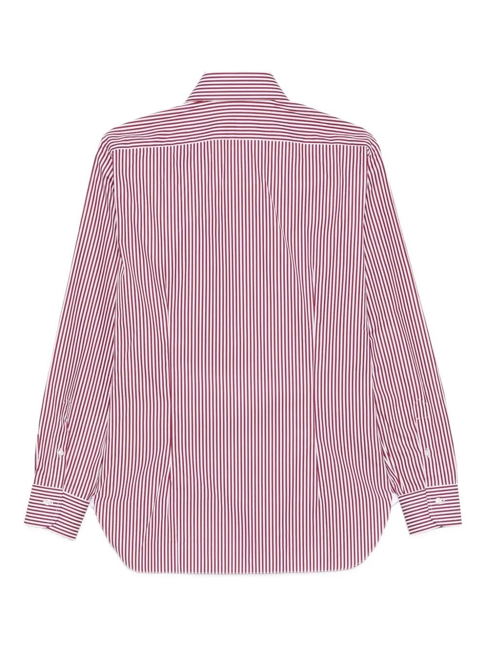 Barba striped cotton shirt - Rood