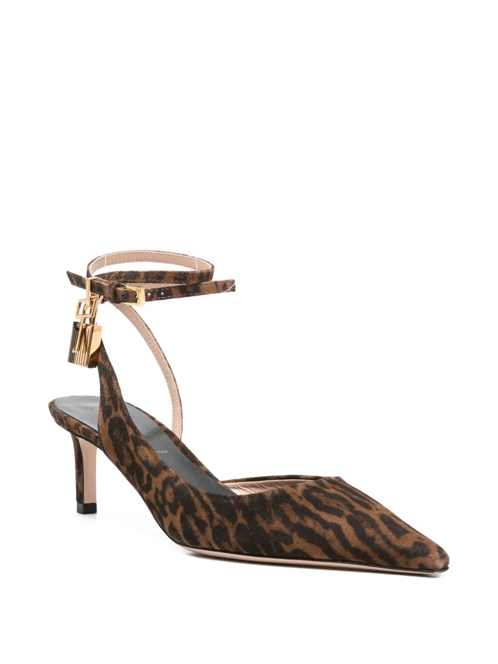 TOM FORD 60mm padlock ankle-strap pumps Brown